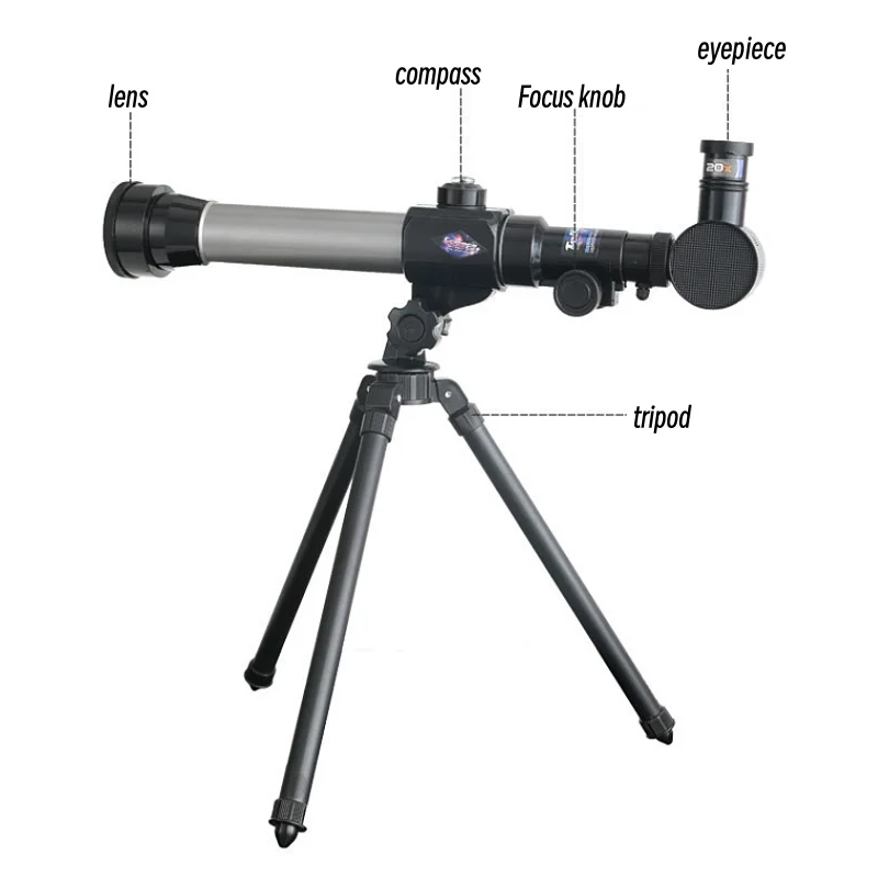 Imagem -05 - Telescópio Astronômico Portátil de Alta Ampliação Ocular de Alta Definição Monocular de Acampamento Profissional