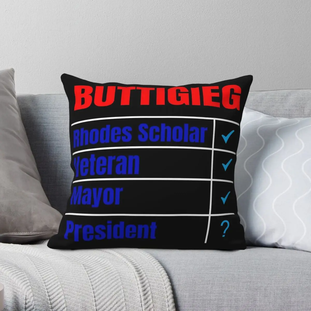 

Pete Buttigieg For President Pillowcase Polyester Linen Velvet Pattern Zip Decor Throw Pillow Case Car Cushion Cover