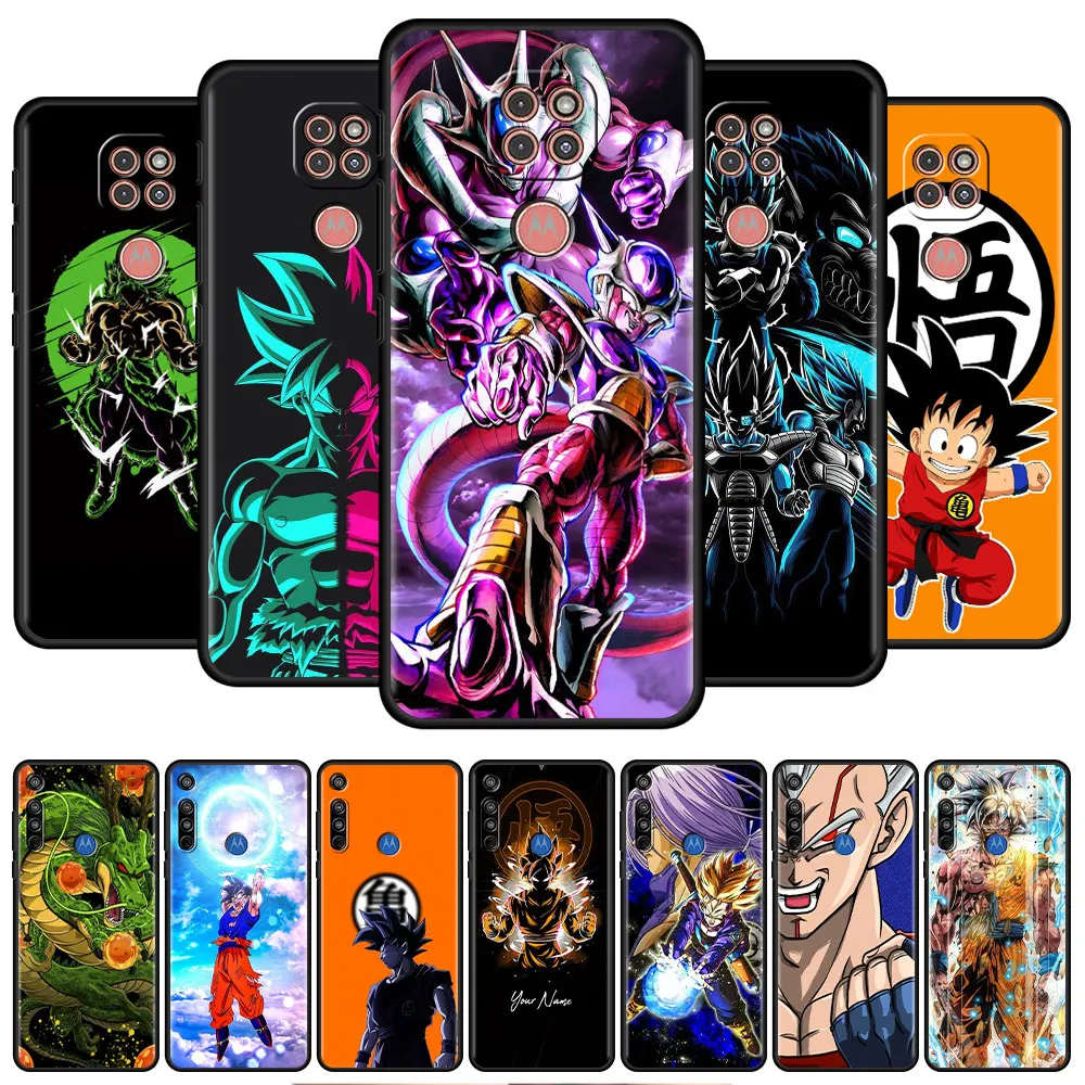 

Black Luxury Case For Motorola G30 G60 G50 G22 G200 G9 G8 Play Power One Fusion Plus Edge 20 Fundas Cover Saiyan Cool Vegetas