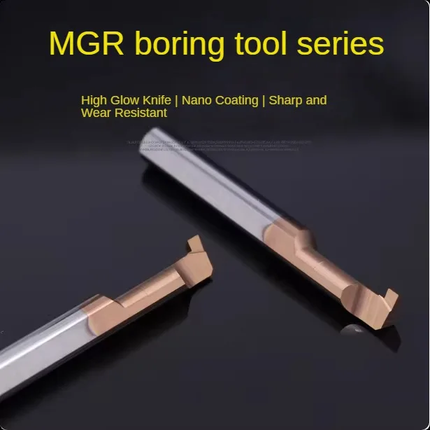 Small aperture inner groove cutter MGR groove width 0.5 1.0 1.5 2.0，Whole Hard Alloy coating Small path slotting MGR3B MGR4B 5B