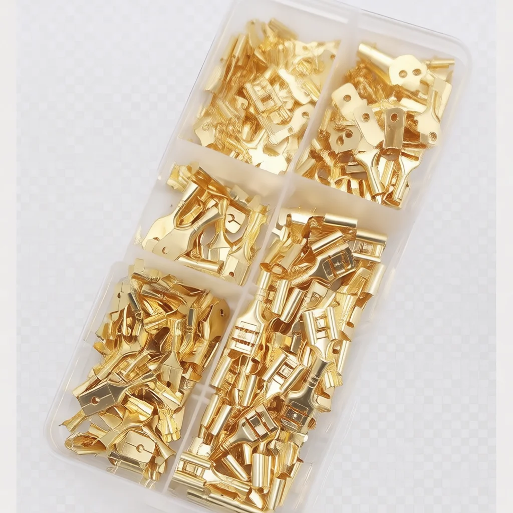 Spade Plug Socket Connector Assortment Cold Press Electrical Terminal Hardware Kit Wire Joining Industrial Supplies