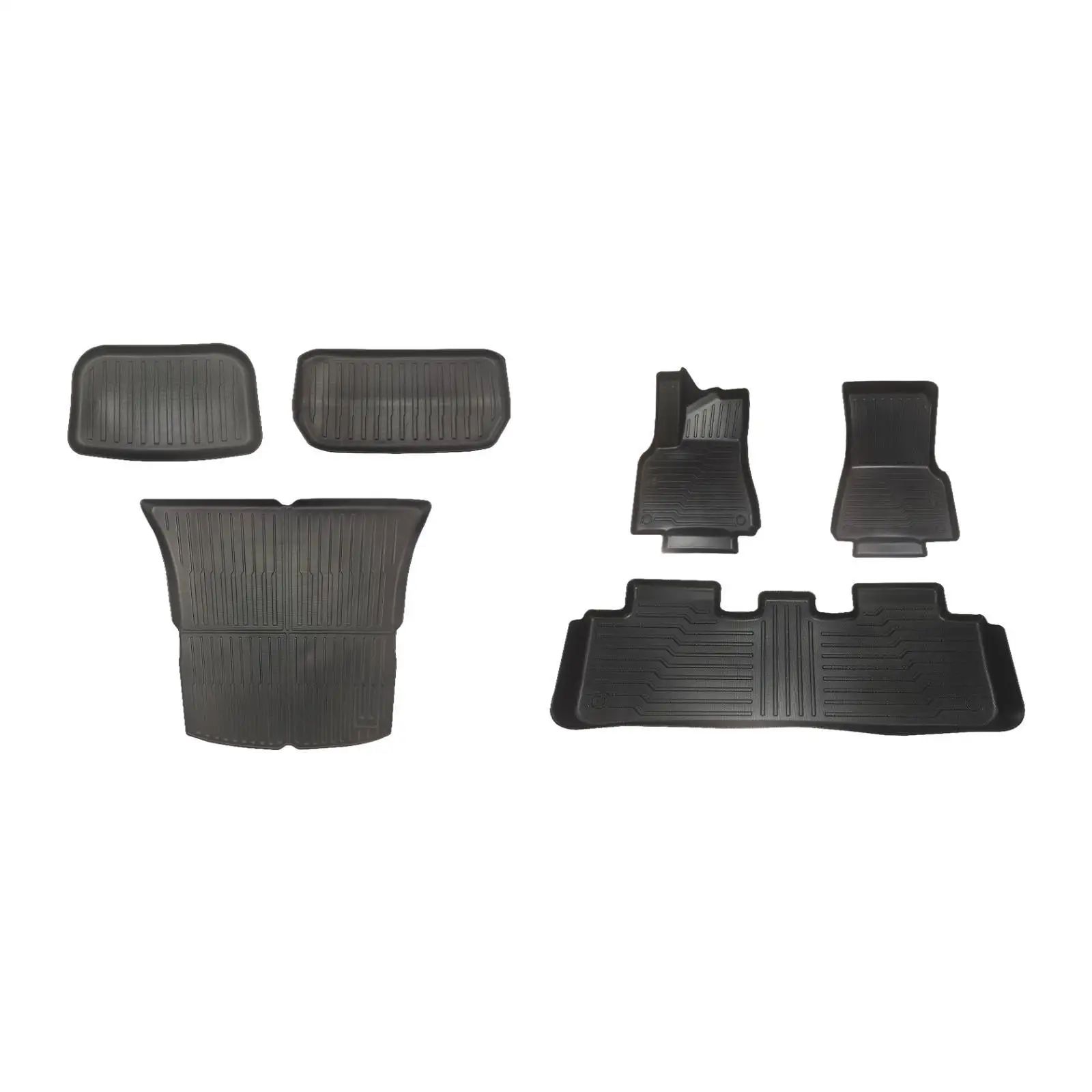

6Pcs Floor Liners Mats Anti Slip Waterproof TPE Material for Tesla Model Y 2019-2024 Lightweight Replacement Easily Install
