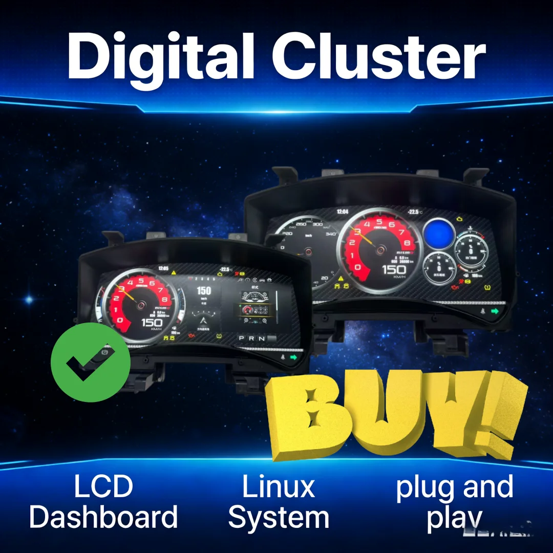 

12" Cluster Digital LCD Dashboard For Nissan GT-R 2008–2024 Virtual Driving Odometer, Speedometer Dashboard Plug-and Play Linux