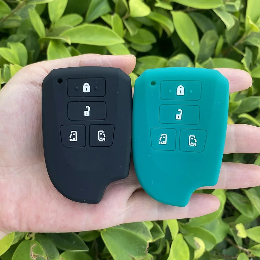 Silicone Key Case Shell Holder for Toyota Spade Hais Yaris Cover 2 3 4 Buttons Car Key Case Keychain Auto Accessories