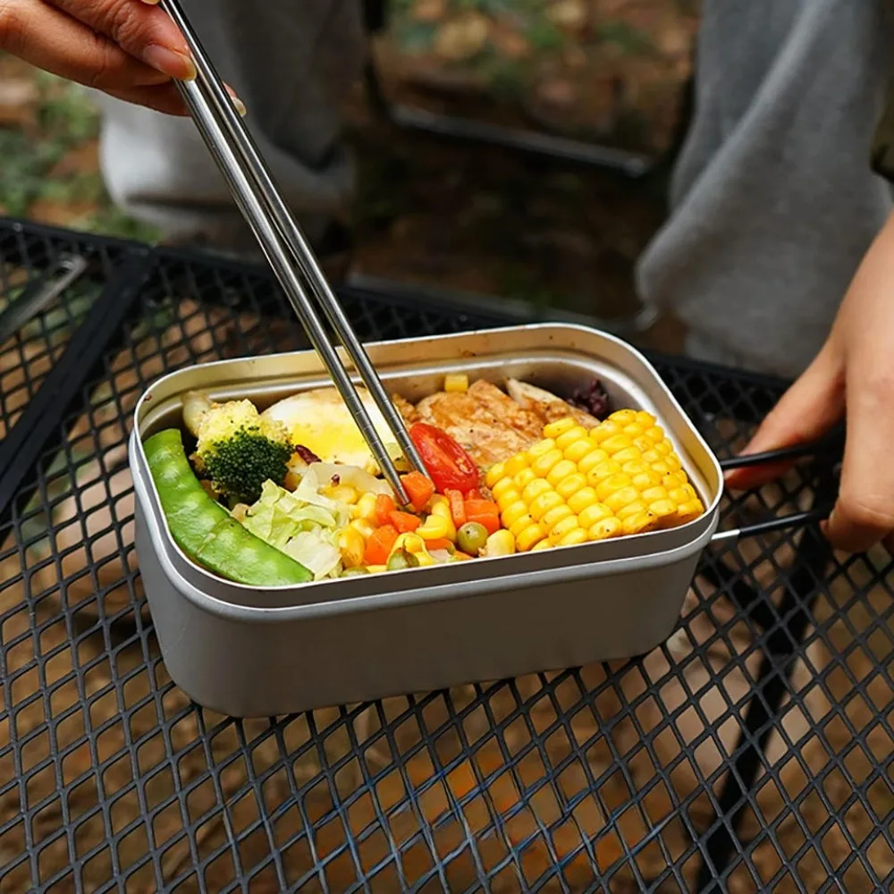 Ultralight Tableware Camping Cookware Lunch Box Cooking Pots Picnic Accessories Outdoor Cutlery Kitchen Set Hiking Sports