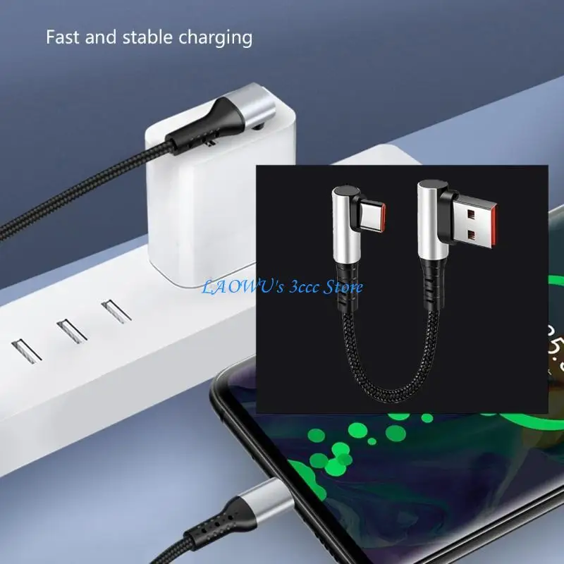 

Y8AD Quick Charging Nylon USB to Type C Cable 6A Fast Speed Data Transfer for Tablets