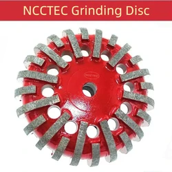 5'' Radius Cove Base Diamond Arc Segmented Grinding Wheel | 125mm Sintered Concrete Stone Polishing Disc for Terrco Flex-shaft