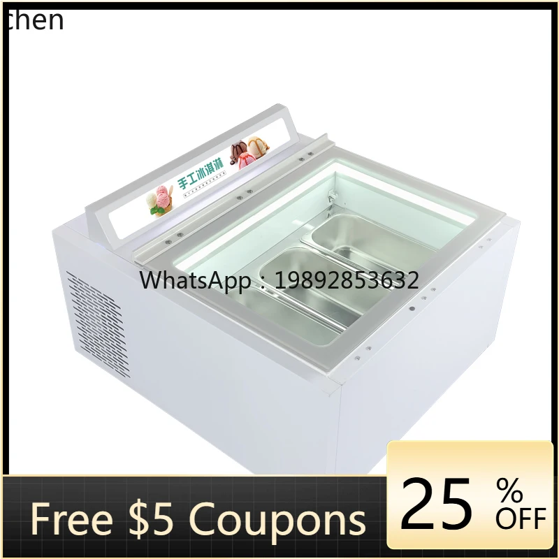 H23 display cabinet stall countertop frozen digging ball hard ice cream fried yogurt cabinet