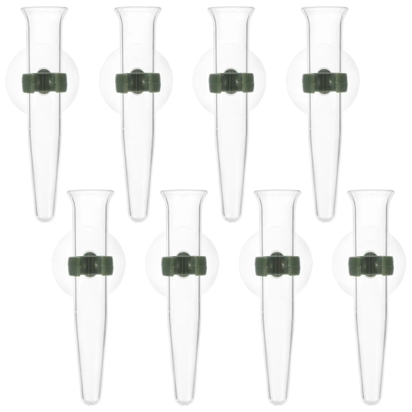 

8Pcs Flower Preservation Tubes Storage Decorations chid Shop Water Suction Cups Silicone Cap Long Stem Plastic Floral Foam Vase