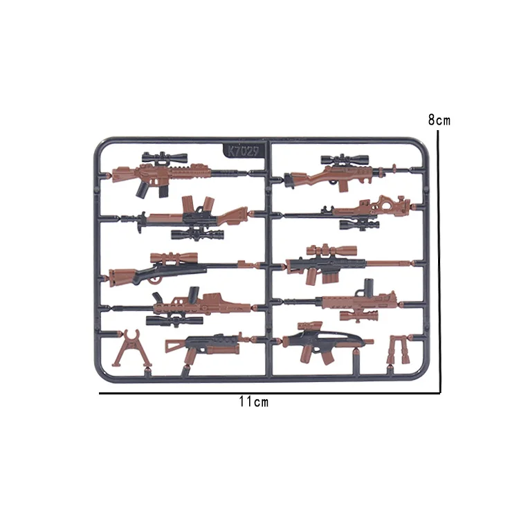 50 البنادق اللوحة بندقية اللبنات متوافق الكلاسيكية الأسلحة العسكرية بندقية كتل أجزاء MOC الطوب لعب للبنين أطفال DIY بها بنفسك اللعب