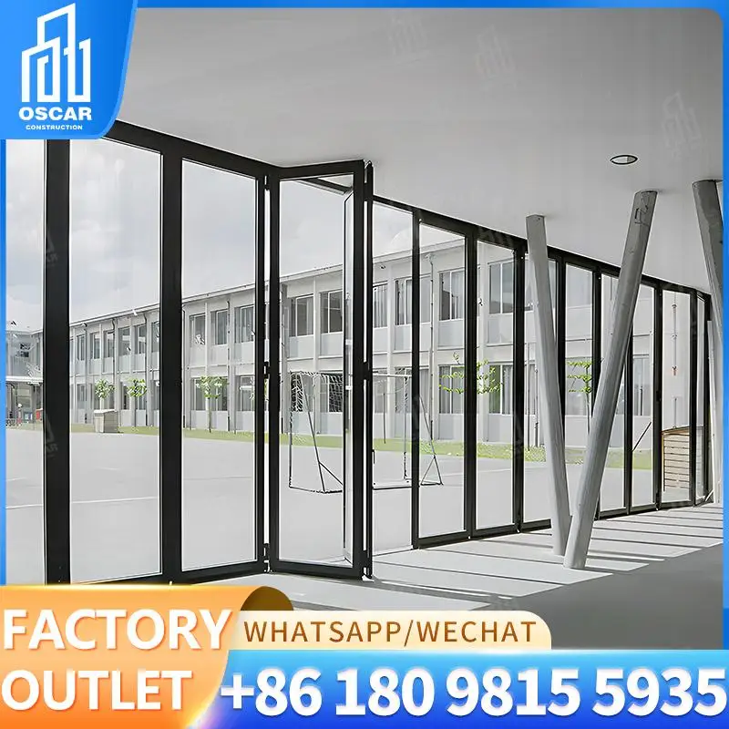 

Customizable Folding Double Door for European Office Spaces Creative Design Factory Made Bifold Door