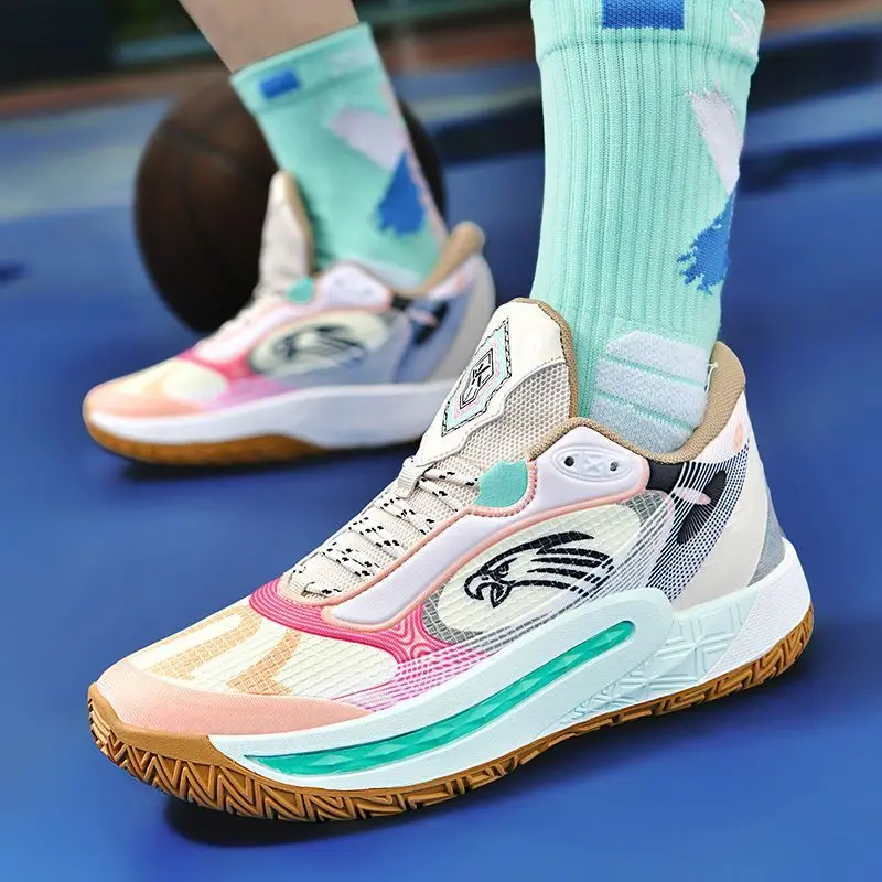 Classic brand youth basketball trainers comfortable non-slip outdoor sports shoes 36-45 high quality low-top basketball shoes