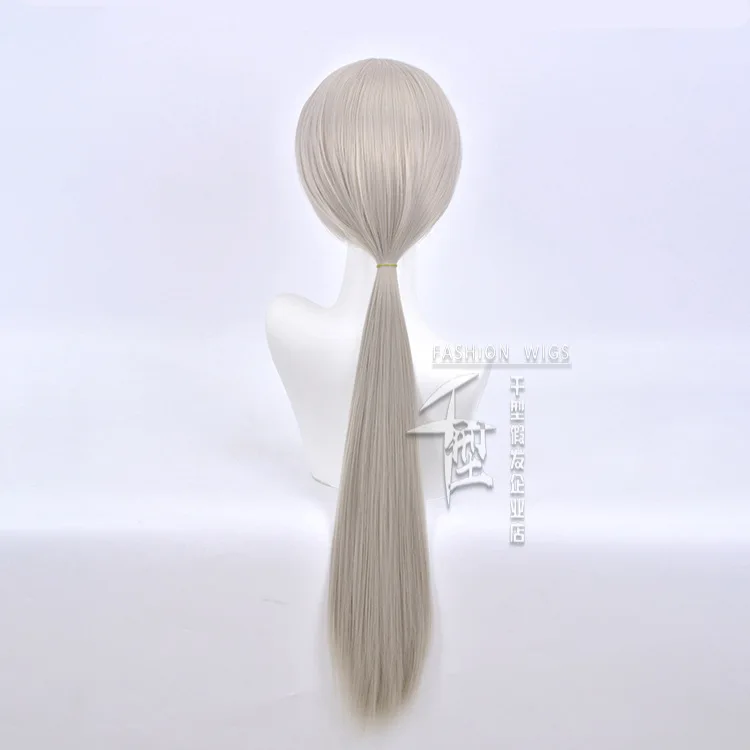 Peruka do cosplayu Chainsaw Man Quanxi, beżowa, długa, wiązana, unisex, akcesoria do kostiumów na Comic-Con, peruki do przebierania w stylu japońskiego anime