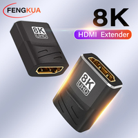 8K HDMI 2.1 Extender Female To Female HDMI-Compatible for Laptop PC TV PS3 PS4 Monitor HDMI Cable Extension Adapter Connector