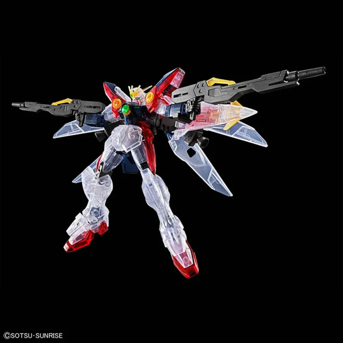 本物のバンダイオリジナル HG ウィングゼロクリアカラーシェンロンデスサイトヘビーアームズサンドロックアクションフィギュアモデルキット子供のためのギフト