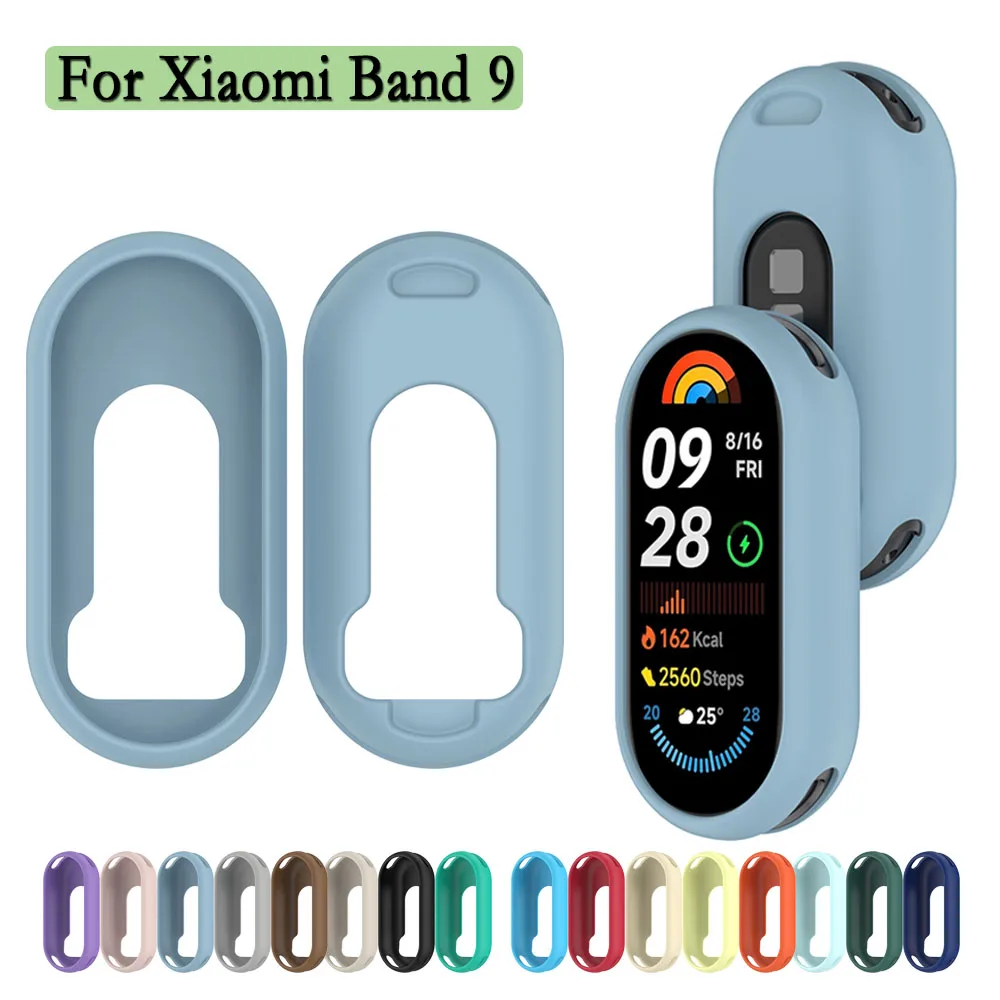 For Xiaomi Band 9/9NFC Soft Silicone Case Protective Shell Colorful Watch Cover Decoration For Xiaomi Band 8/8NFC