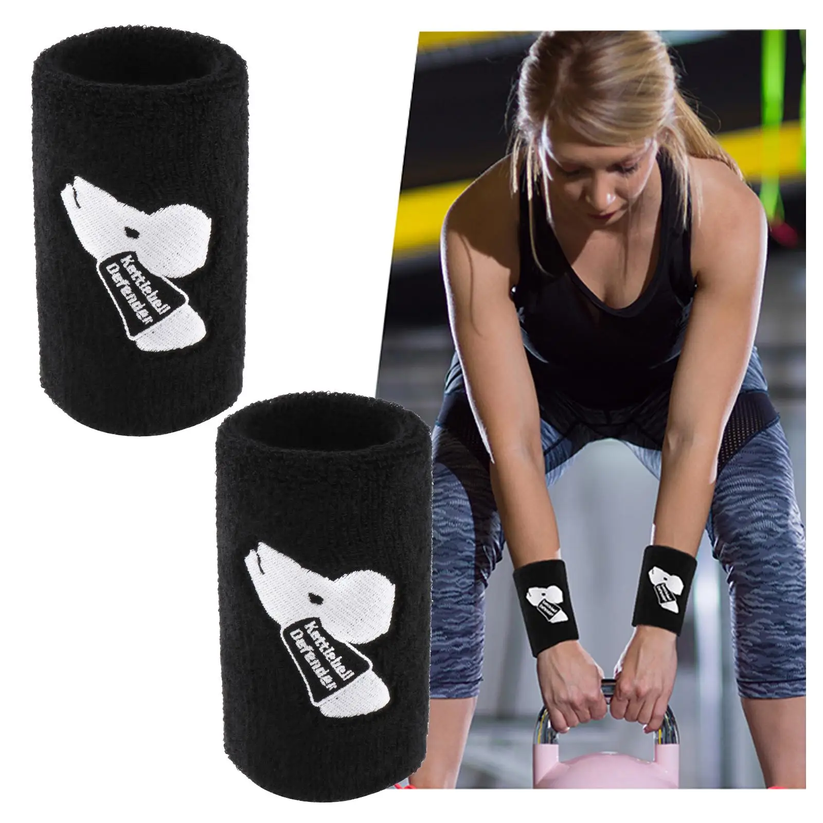 2x Kettlebell Wrist Guards Forearm Protector Wrap for Men & Women Sports