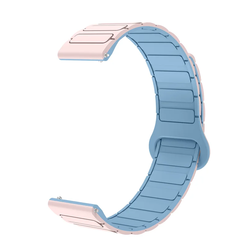

Universal Magnetic Watch Strap 18mm 20mm 22mm Silicone Quick Release Waterproof L-shaped Loop Smart Watch Band For Man Woman