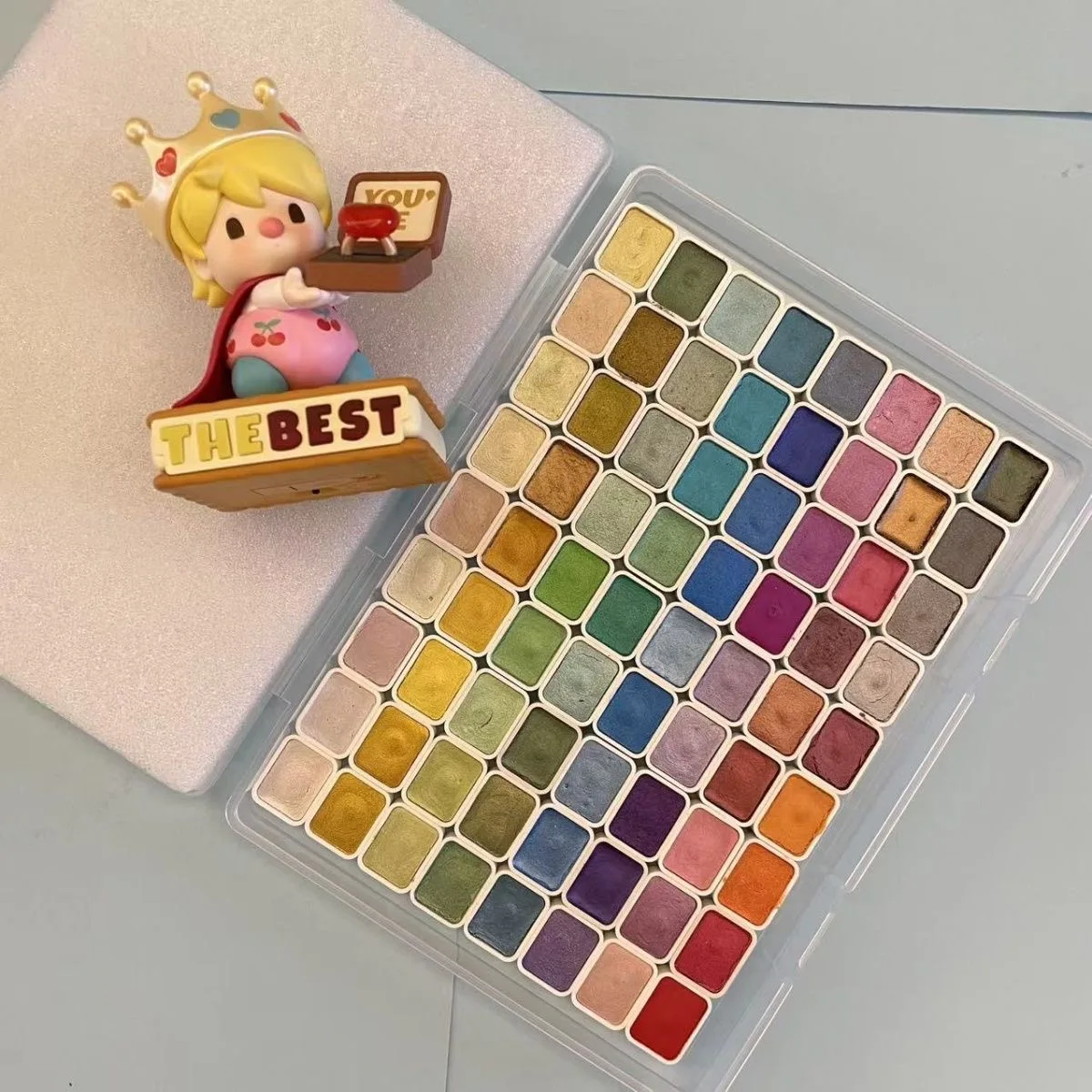 98-Color Metallic Shimmer Watercolor Paint Set,Pearl Pigments for Artists,Hobbyists for Illustration,Scrapbooking,Decoration