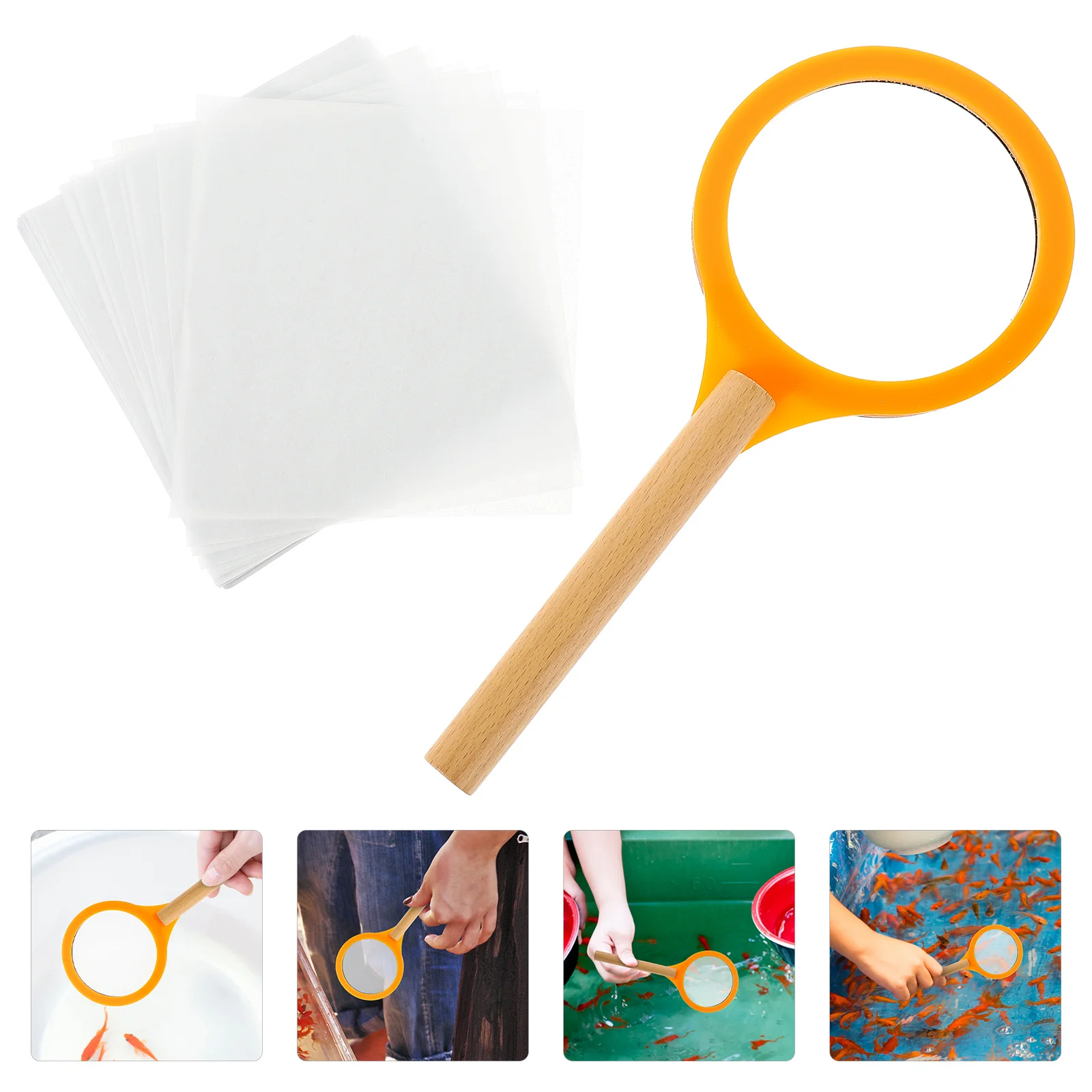 Kids Toys Child Fishing Nets Tool for Children Catching Paper Equipment Childrens