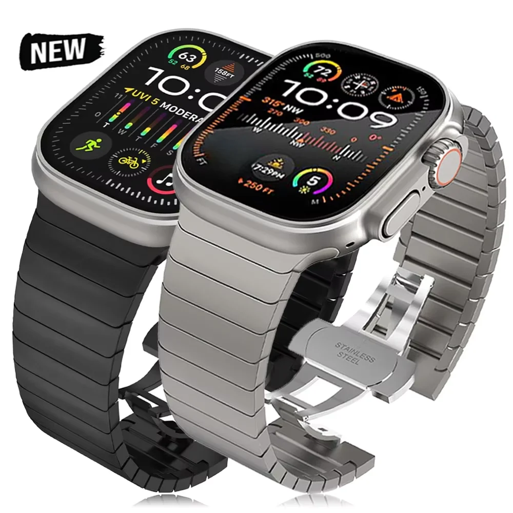 

Metal Link Bracelet Strap for Apple Watch Band 45mm 49mm 44mm 41mm 42mm 46mm Stainless Steel Belt iWatch Ultra 11 10 9 8 7 Belt