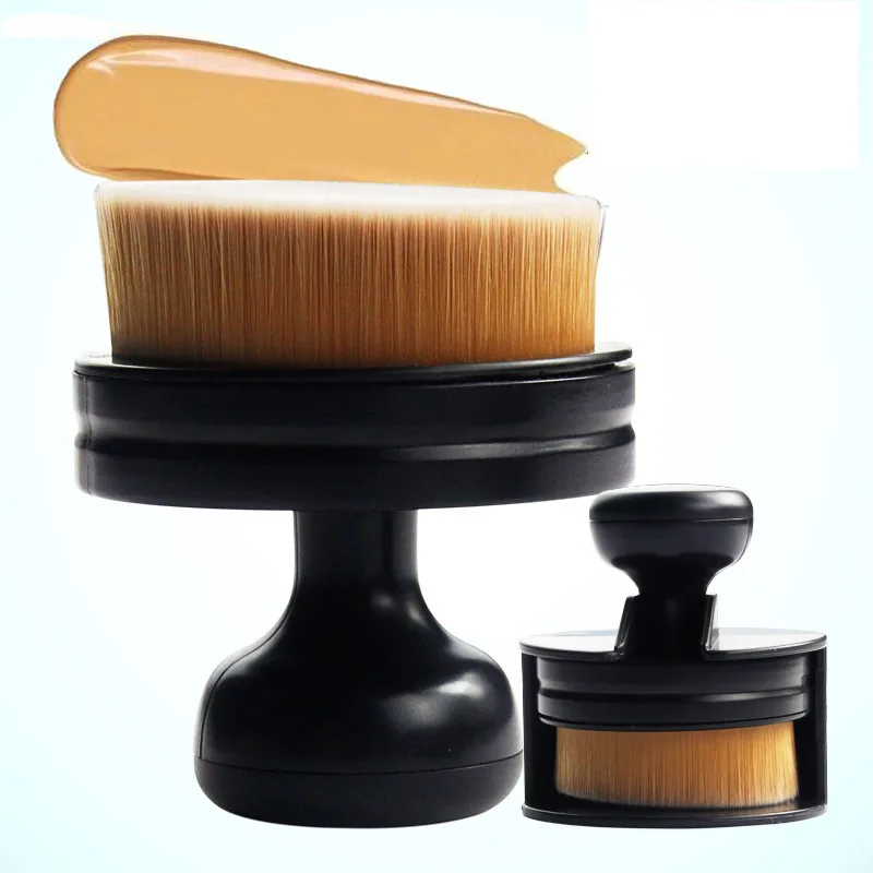 

24Set/Lot DIY Black Push-Pull Seal Portable Foundation Cosmetic Brush Circle Synthetic Makeup Appliances Tools HA1944