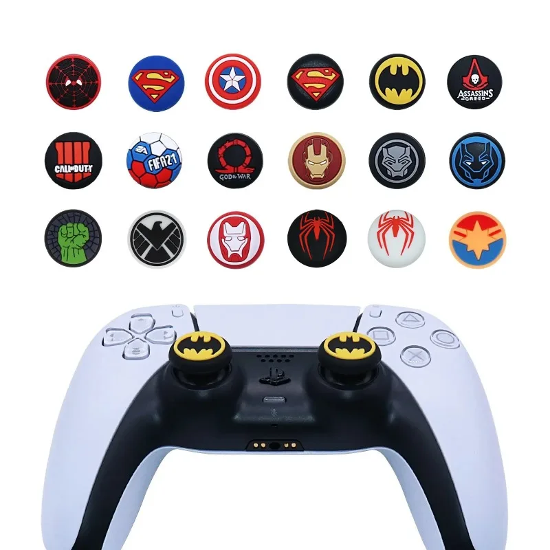 1 par de tapas de agarre para pulgar para PS4, PS5, Playstation Spiderman 5, Xbox Series XS, accesorios para controlador de Joystick de juego