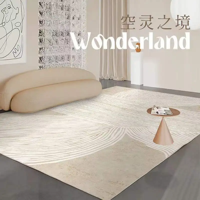 Washable Line Carpet for Home Decoration, Living Room, Study, Bedroom, Bedside Carpets, Sofa, Coffee Table Rug, Non-slip Entry