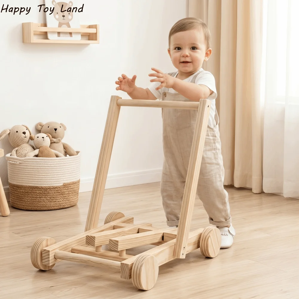 adjustable-speed-height-no-knot-wood-baby-walker-wheeled-push-pull-non-toxic-toddler-walking-aid-safe-sturdy-durable
