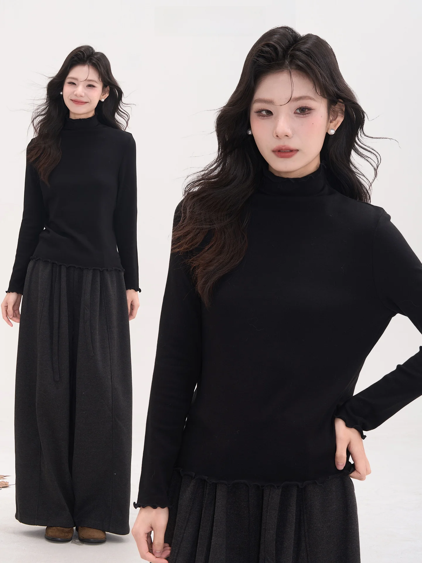 

Женские термоперчатки с высоким воротником и флисовой подкладкой, с цветочным узором, для активного отдыха на природе, с окном для обзора, с инициалами, для снежной погоды