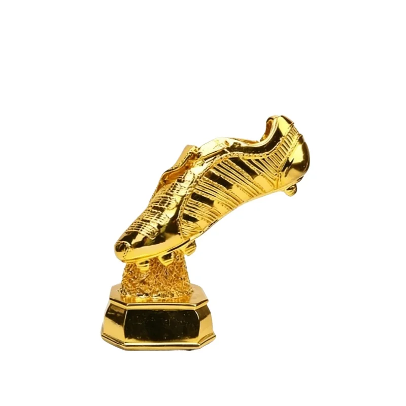 Football Enthusiast Decorative Ornaments, Resin Crafts, Golden Boot Statue Ornaments, Indoor Models