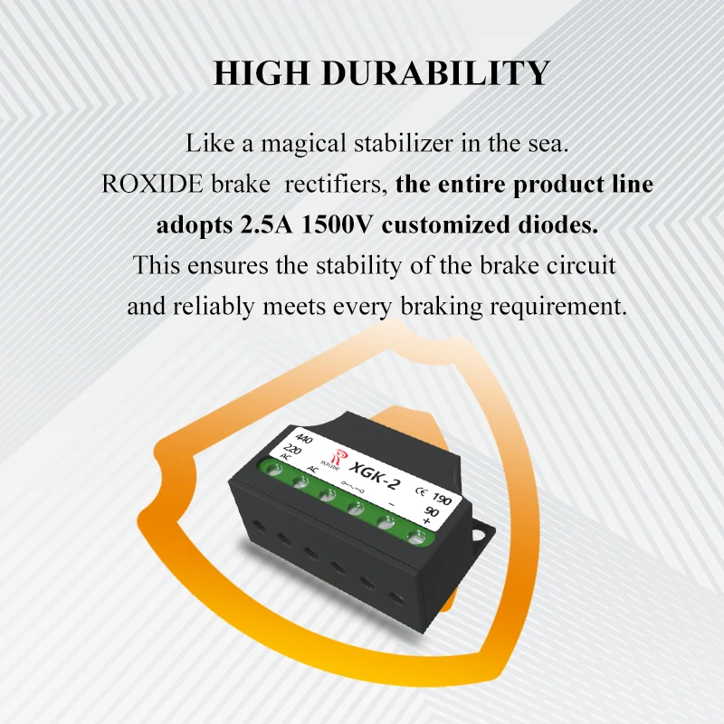 Brake Rectifier Module XGK-2 (Motor Holding Brake Rectifier, AC220V/440V, DC90V/190V)