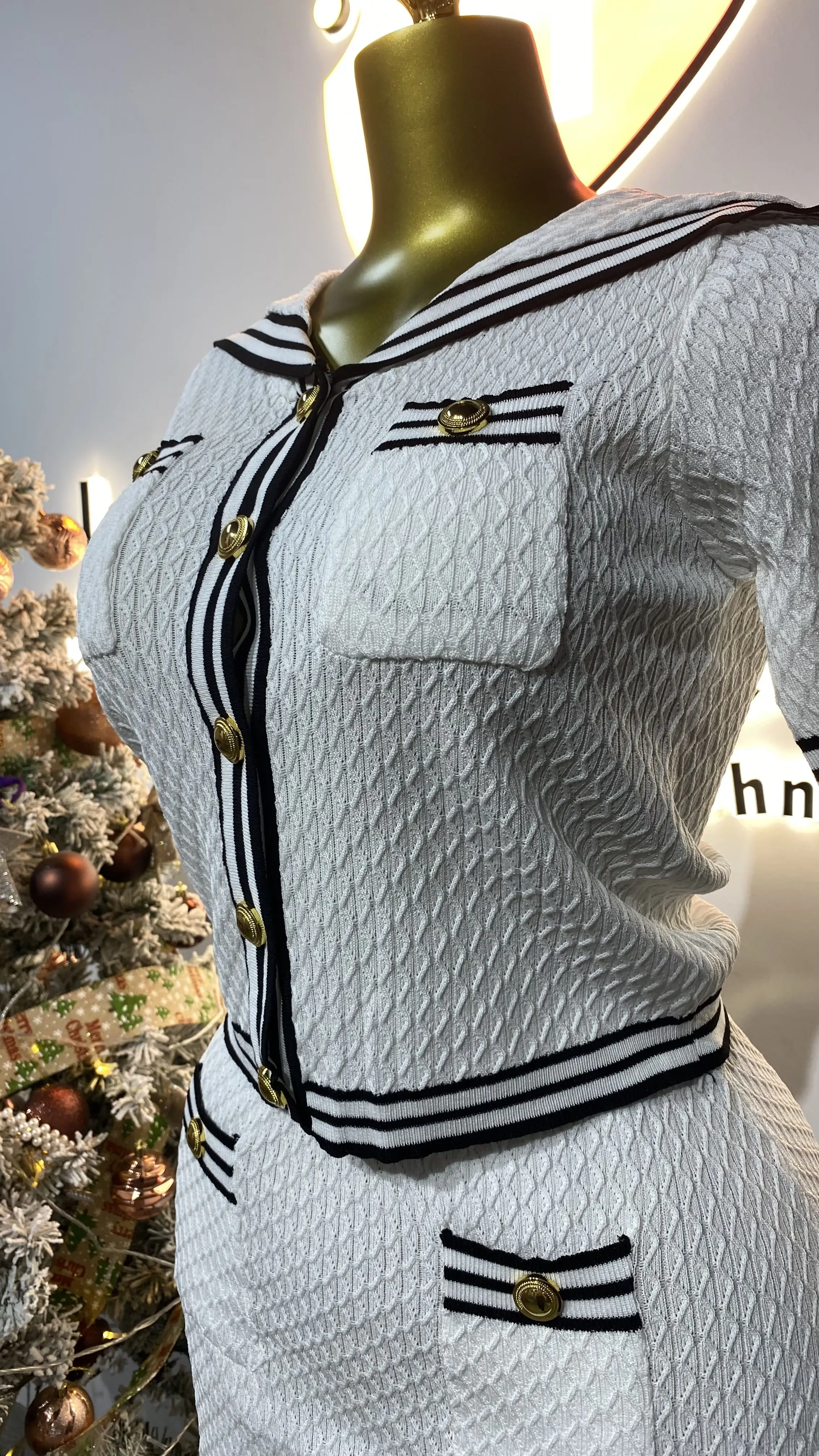 تنورة نسائية صيفية جديدة موديل 2025 ذات ياقة بحاري حلوة وتصميم مكشكش تنورة ضيقة للنساء-GZMM119