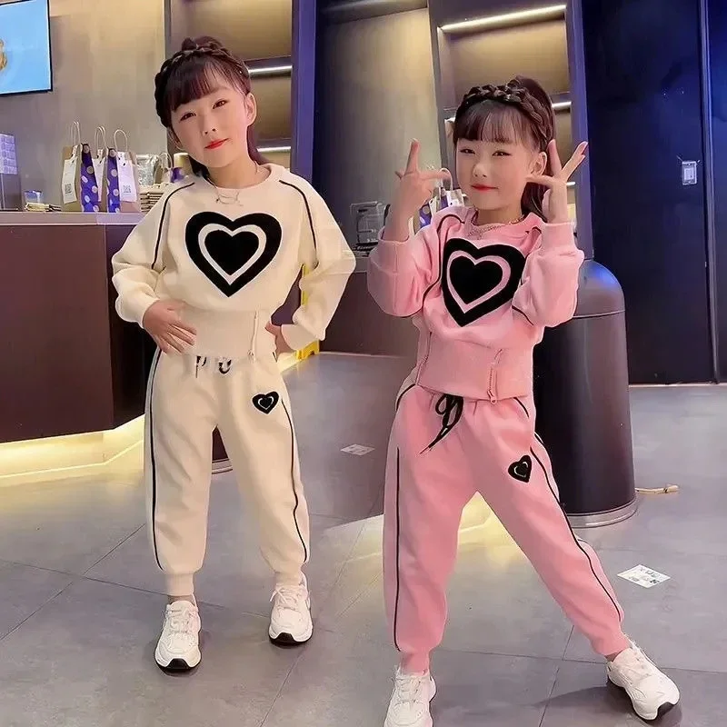 

Girl Casual Set 2Pcs Spring Autumn Toddler Girls Long T-shirt+Pants Students Sports Suit Kids Tracksuit Boutique Girls Outfits