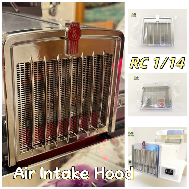 1/14 Metal Air Intake Hood for Kenworth Grille for 1:14 Scale Tamiya Grand Hauler 56344 563401 RC Truck Trailer Tipper Diy Parts