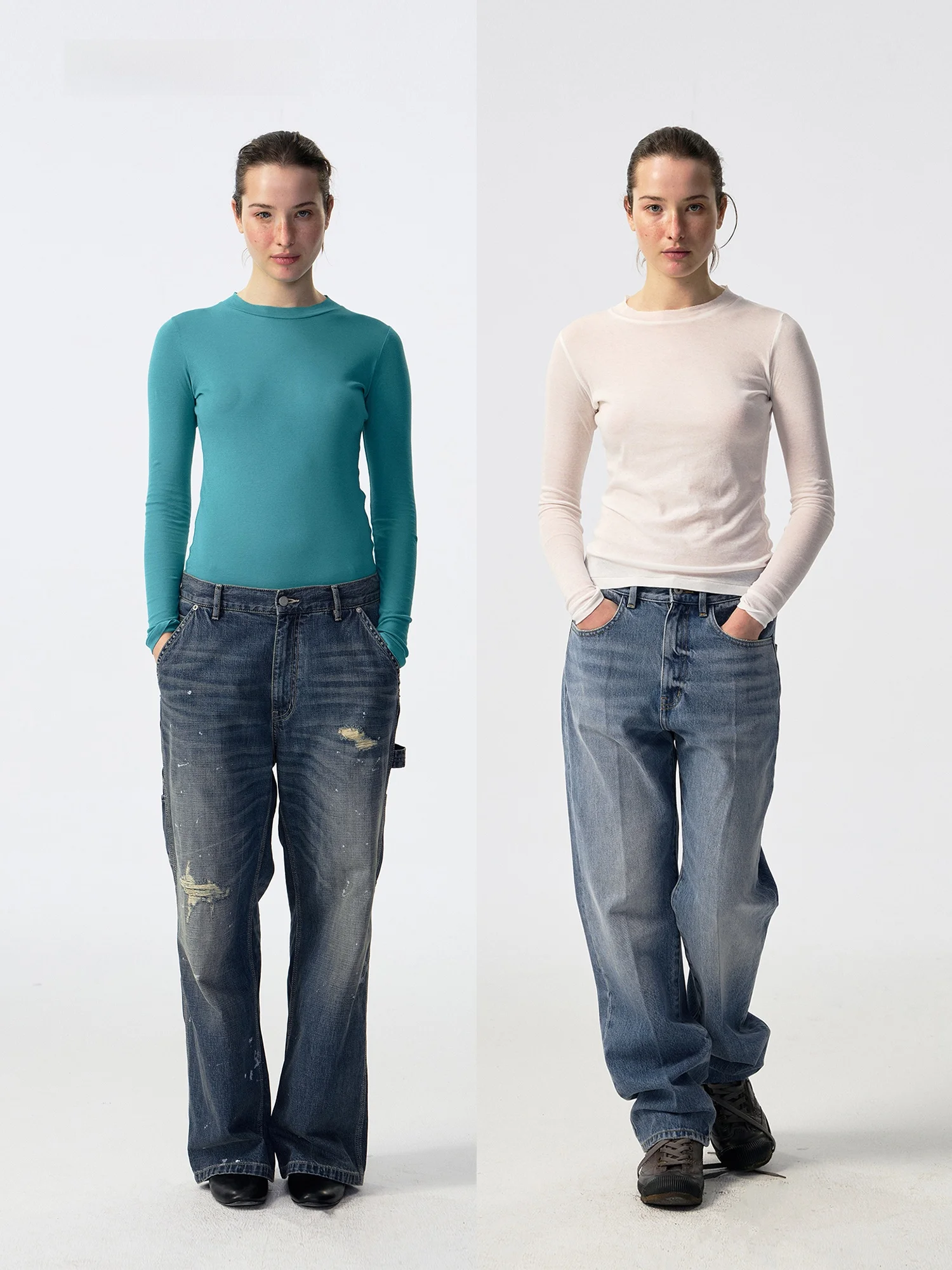 

Хлопковая футболка Cloud Cotton Long Sve Base EMM, удлиненная, из мягкого бархата, с круглым вырезом, облегающая, женская, повседневная, удобная, дышащая