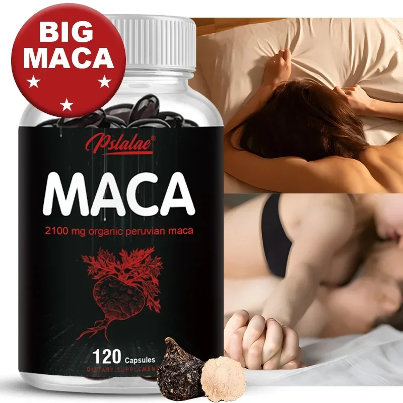 

Maca Root Capsules - Supports Muscles, Energy, Endurance and Emotions, Balances Hormones - 120 Capsules