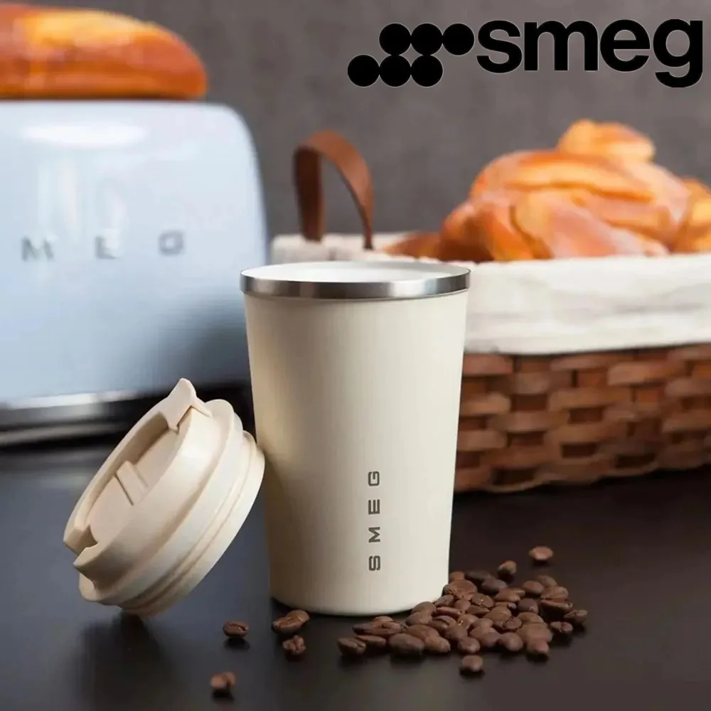 Original Smeg 350ml Kaffeetasse Thermos flasche Edelstahl Wasser flaschen Trink flasche tragbare isolierte Tasse Reise becher