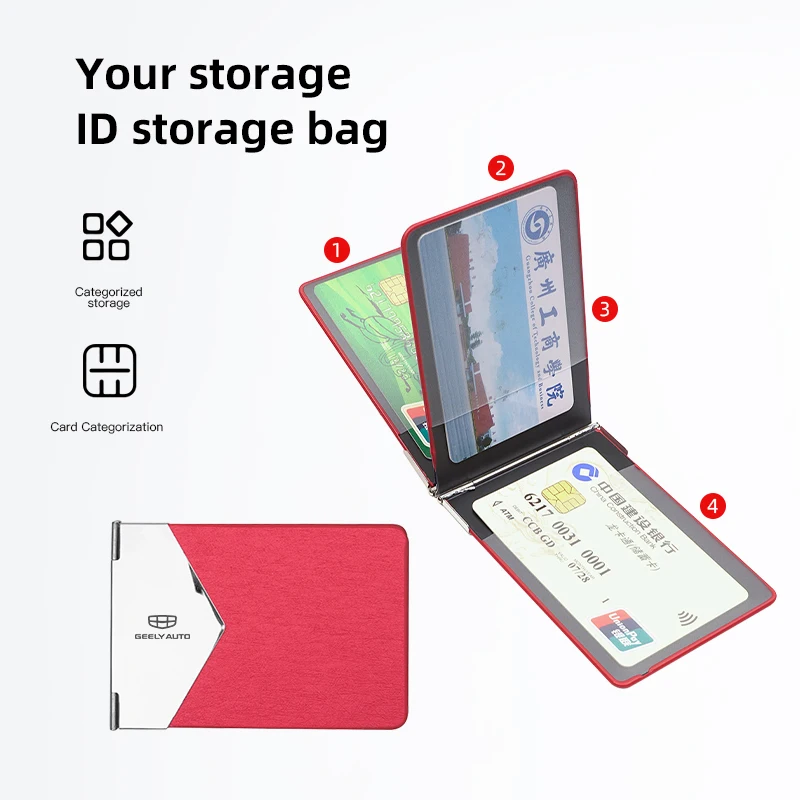 حامل رخصة قيادة السيارة تخزين معرف رفيع للغاية وخفيف الوزن لهندسة جيلي Coolray C GX3 Emgrand EC7 LC Tugella Binray X7