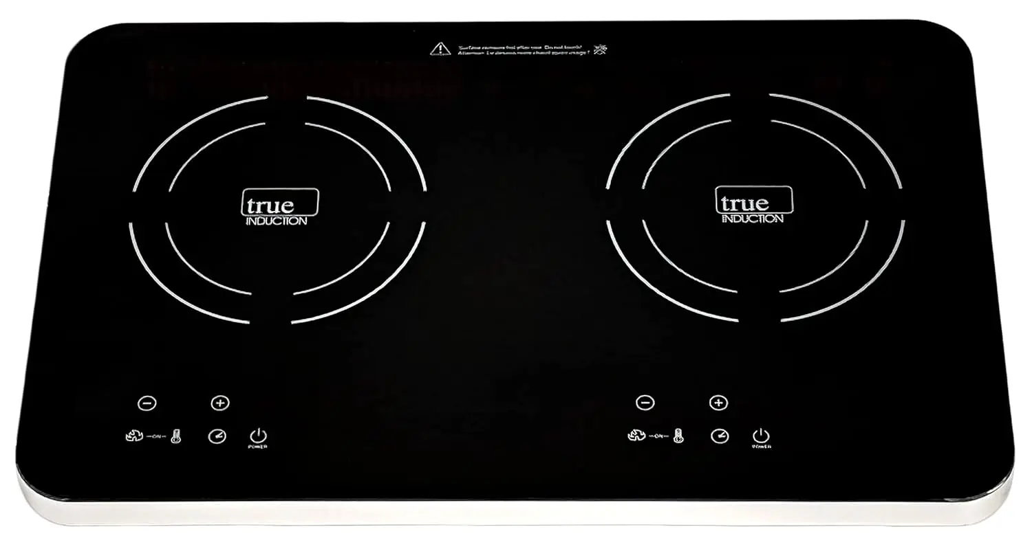 Portable UL1026 Certified, 23in Dual Induction Cooktop 1750W Glass-Ceramic Top