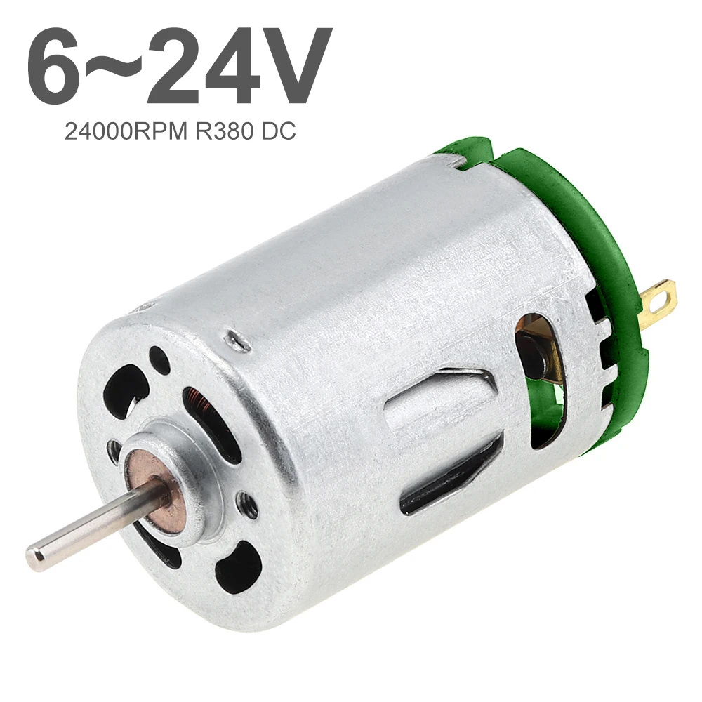 

R380 6-24V 24000RPM DC Motor High Speed Micro Motor Metal Stainless Steel Motor for DIY Toys Hair Drier Fan Small Appliance