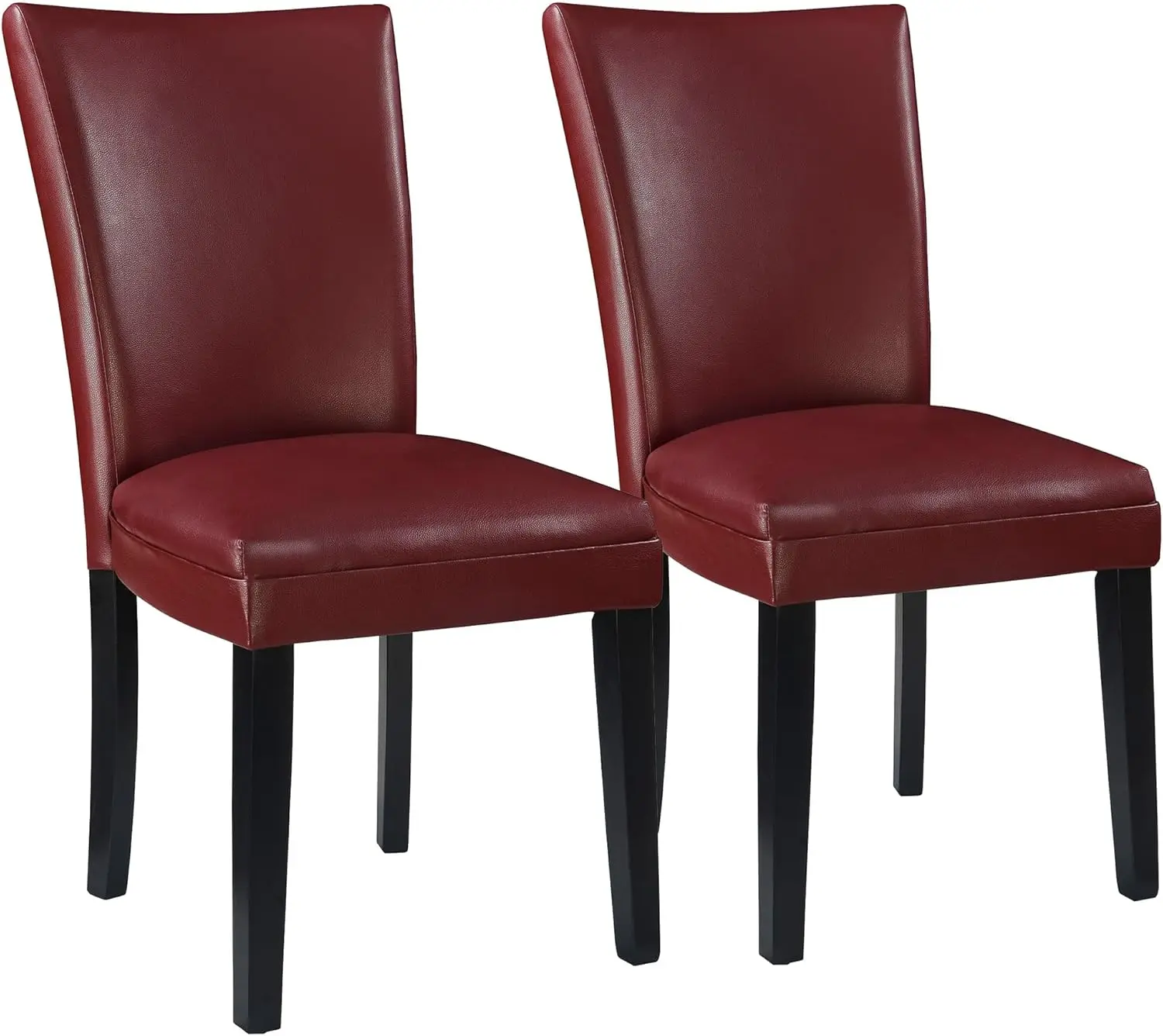 

Мягкие обеденные стулья Parsons из искусственной кожи с ножками из массива дерева