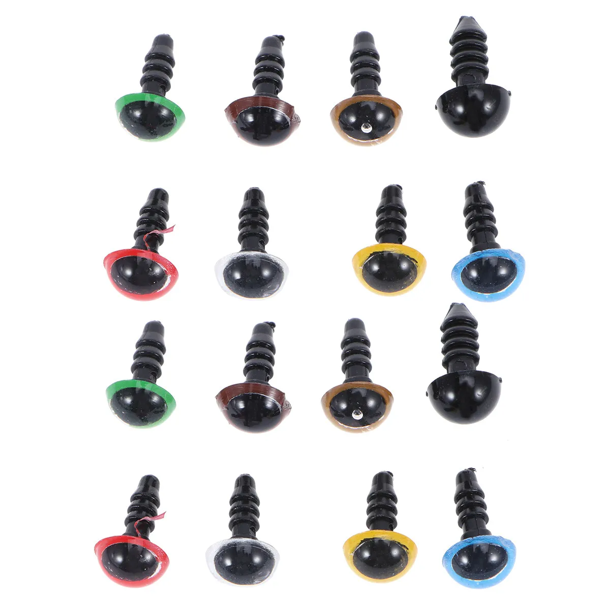 

80 шт. безопасных пластиковых глазок разных цветов для поделок, 8 мм, для медведей, кукол, мягких игрушек, проектов ручной работы