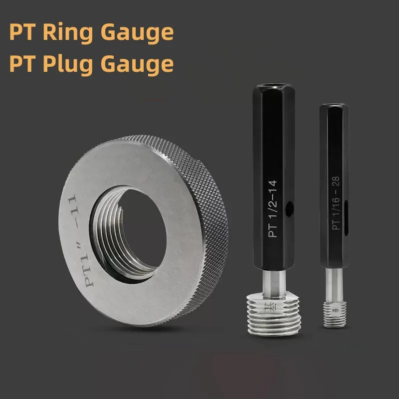 

1pcs Taper Pipe Thread Plug Gauge /Thread Ring Gauge Measure Tool PT1/16-28 1/8 21/2 1/3 1-11 3/8-19