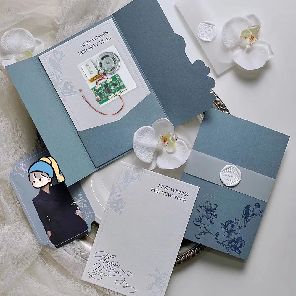 Programmable 8M Recordable Birthday Card Music Voice Module Chip for DIY Voice Audio toy Greeting Card Button Light Control