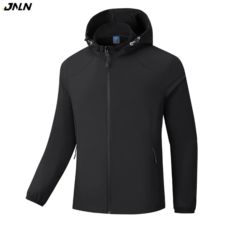 Lngxo Herren jacke Klettern Wandern Bergsteigen Sonnenschutz Wind jacke Outdoor Elastizität Regenmantel abnehmbare Hut Kleidung