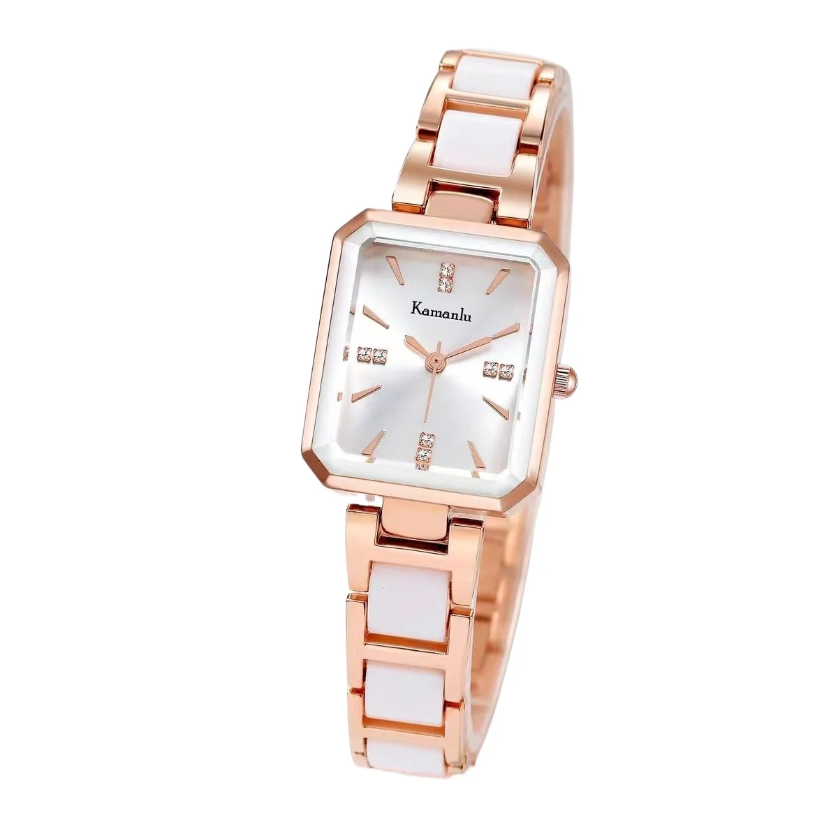 

New watch women's light luxury square high-end ceramic belt small quartz watch