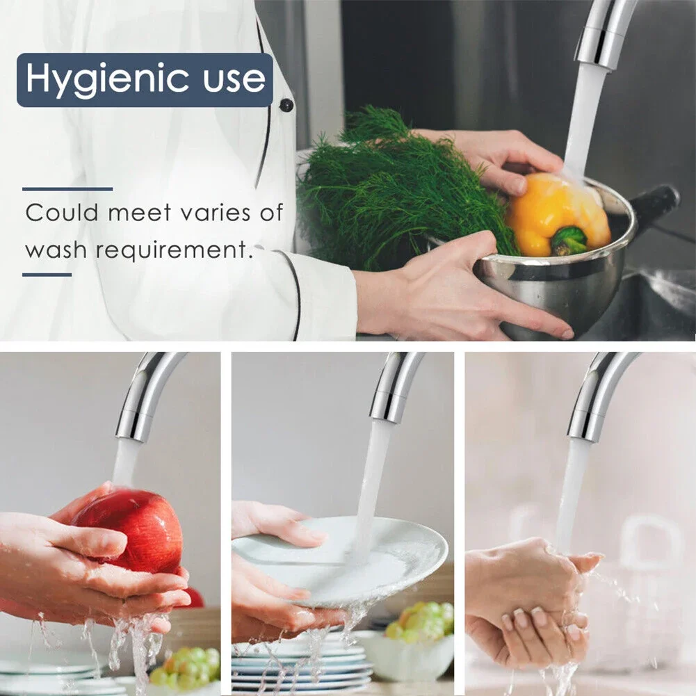 360 Degree Rotation Kitchen Sink Faucet Bathroom Fixture Flexible Water Outlet Space Saving Design User-Friendly Design
