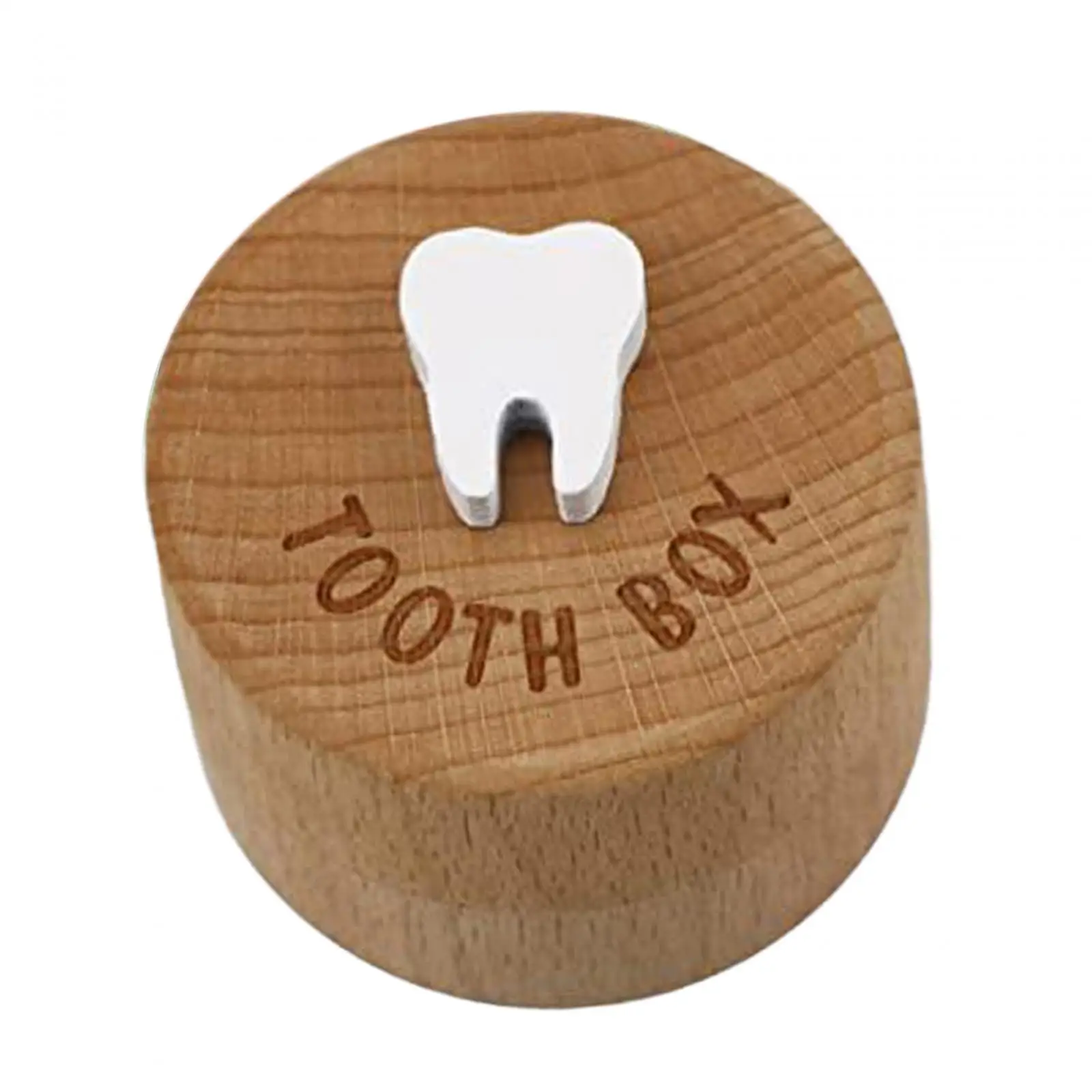 Organizador de armazenamento de dente de leite, caixa de lembrança de madeira para dentes de bebê, dente perdido, cabelo fetal, presente pessoal