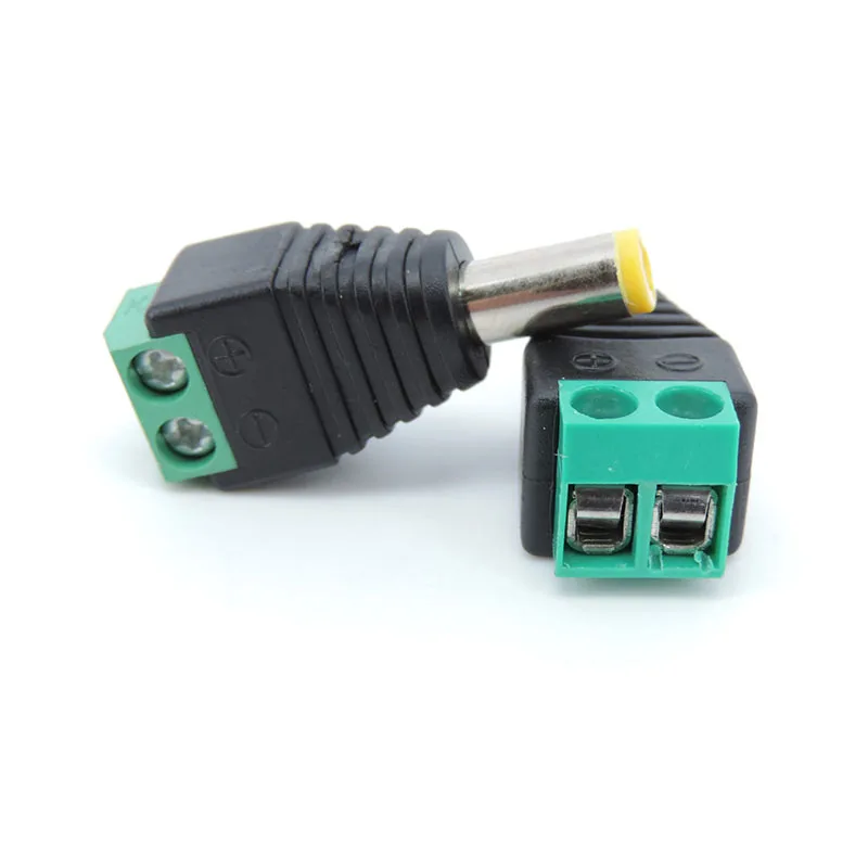 1/5 buah DC male female jack cctv konektor kabel 5.5x2.1MM 5.5*2.5MM 3.5*1.35MM Power plug terminal adaptor untuk ip kamera